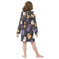thumbnail image 7 of FORMRS Niños Bathrobe Unisex Hooded Robe Soft Plush Pajamas Sleepwear, Size 2-3T, Orange Halloween Ghosts, 7 of 7