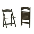 thumbnail image 2 of BizChair Commercial Grade Early American Solid Wood Folding Dining Chair - Set of 2, 2 of 13