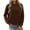 Brown(Womens Tops), variant on Womens Soft Front Pocket Sweatshirts,Casual Pullover Baggy Fit Comfortable Warm Tops,Dark Gray,Size L