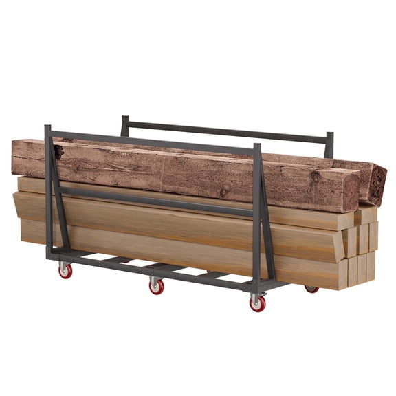 YOHKOH 3-in-1 Drywall Cart 3000lbs Capacity, Heavy Duty Panel Dolly & Sheet Truck with 6 Wheels for Plywood Sheetrock Lumber Glass