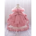 thumbnail image 6 of BemeyourBBs Toddler Baby Girl Tulle Prom Tutu Dress Sparkly Sequin Tulle Dress Princess Wedding Birthday Party Dress Blessing Baptism Day Dresses Asymmetrical Prom Ball Gown, 6 of 9