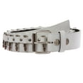 thumbnail image 2 of 1 1/2" Snap on Bullet Hardware Stitching-edged Camouflage Canvas Studded Belt, 2 of 4