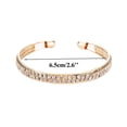 thumbnail image 2 of KDSJSXW Rhinestones Bracelet for Women Open Cuff Bracelet for Women Chunky Adjustable Open Bracelet Wide Bracelets Bangle Friendship Gift for Women(Gold,One Size), 2 of 4