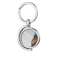 thumbnail image 1 of Big Ben Clouds Blue Sky Art Deco Fashion Rotating Keychain Metal Keyring Holder, 1 of 2