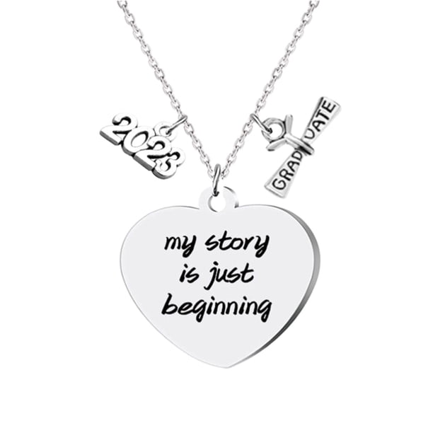 Regalos de Graduación para Ella Inspirational Graduation Cap Necklace for Women Girls Class of 2023 College High School Congratulations Gifts for Classmates