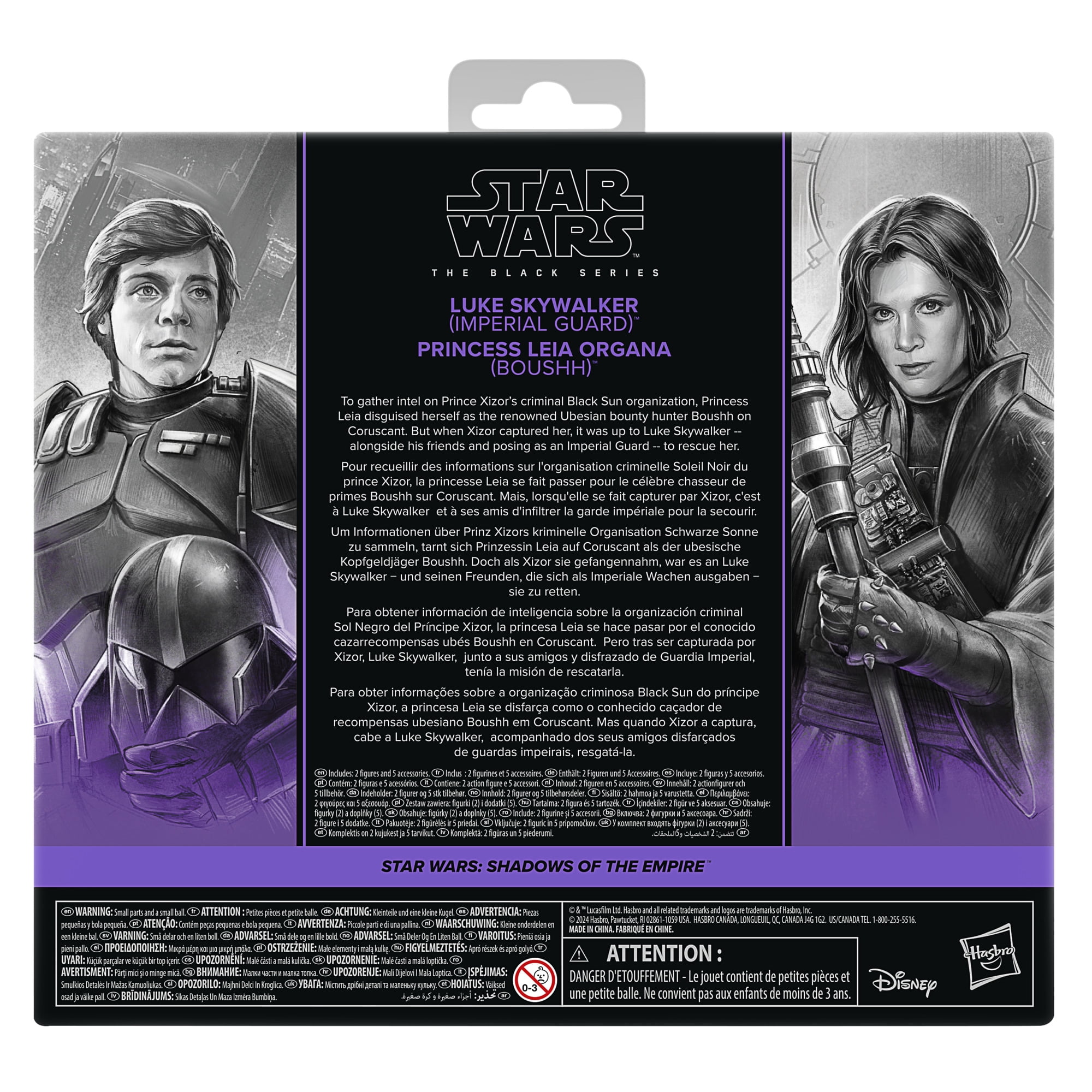 Star Wars The Black Series Luke Skywalker & Leia Organa, Shadows of the Empire Action Figures (6”)