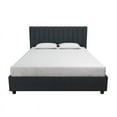 thumbnail image 6 of Pemberly Row Contemporary Queen Upholstered Bed in Blue Linen, 6 of 8