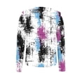 thumbnail image 4 of cocolona Womens Zip Up Hoodie 2025 Fall Winter Long Sleeve Casual Hooded Sweatshirts Fashion Loose Floral Print Jacket, 4 of 5