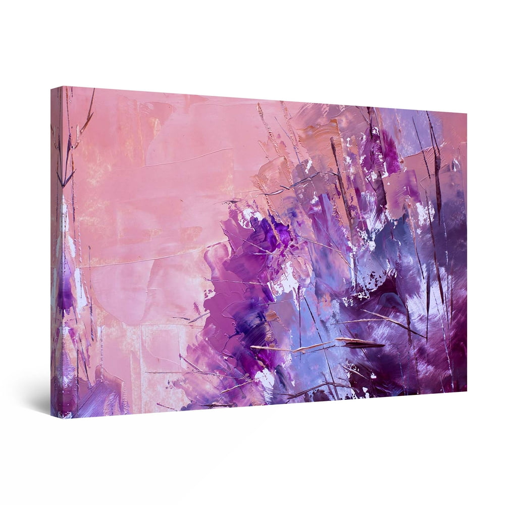 Startonight Canvas Wall Art Abstract Purple Painting, Framed 24" x 36