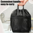 thumbnail image 6 of Tote Bag,Black Drawstring Tote Bag with Top Handle,Breathable Mesh Multi-Purpose Storage Pouch for Beach,Gym,Travel and Laundry, 6 of 7