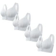 thumbnail image 1 of Timegard Wireless Bras for Women 4pc Front Closure Full Support Wide Strap Breathable Comfy Daily Bras, 1 of 2