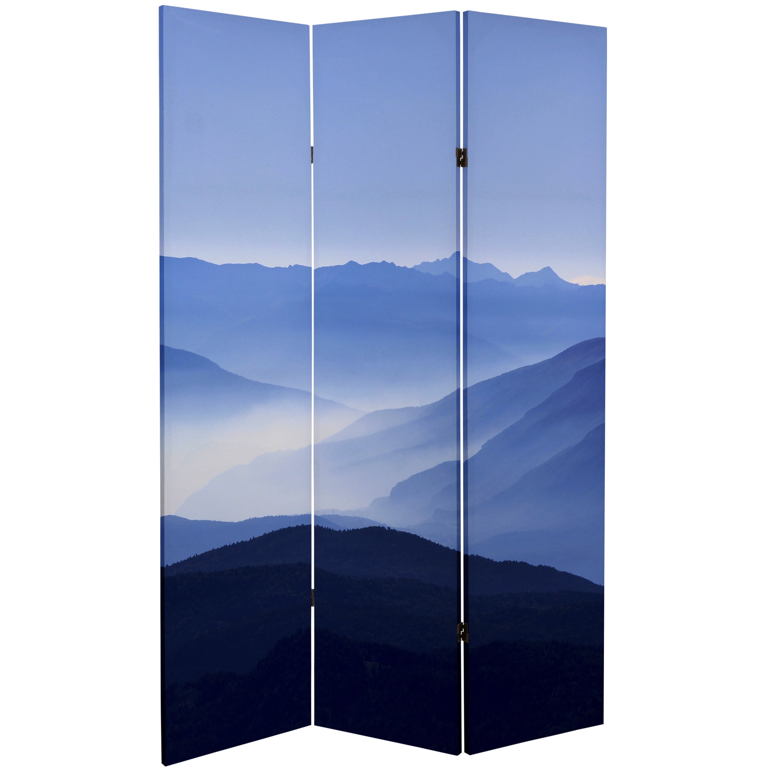 6 ft. Tall Double Sided Misty Mountain Canvas Print Partition Room Divider