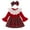 Red, variant on Sngxgn Girl Party Dress Long Sleeve A-Line Dresses(Red,24M)
