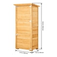 thumbnail image 3 of KFFKFF Exterior Storage Unit, Spacious Wood-based Outdoor Storage Unit, Garden Equipment Shelter with Metallic Structure, Shelving, Base, Weather-resistant Storage Cabin, Dimensions: 31.5x63.8 inch, 3 of 9
