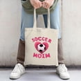 thumbnail image 2 of Stylish Canvas Tote Bag with Soccer Ball in Pink Heart & ' SOCCER MOI ' Text - Perfect for Shopping Travel & Parties, 2 of 4