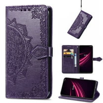 Dteck for Moto G Stylus 5G 2024 Wallet Phone Case,Embossed PU Leather Magnetic Clasp Case with Credit Card Slots Holder Phone Cover with Strap for Motorola Moto G Stylus 5G 2024,Purple