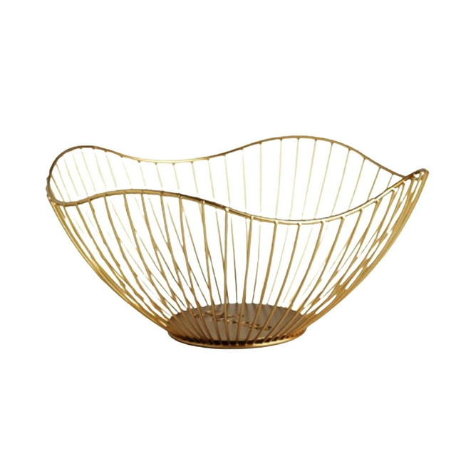 Cesta de almacenamiento de frutas de escritorio, gran capacidad, frutero de cocina independiente para Oro