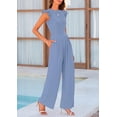 thumbnail image 4 of Mono PRETTYGARDEN de Verano para Mujer, Elegante, Azul Gris, Talle XL, 4 of 6