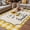 Yellow Black, variant on Sunflowers Outdoor Rug for Patio/Deck/Porch, Non-Slip Large Area Rug 5 x 7 Ft, Yellow Floral Botanical Black White Checkered Rustic Indoor Outdoor Rugs Washable Area Rugs, Camping Rug Carpet Runner