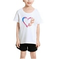 thumbnail image 4 of Sentuca Boys Funny Love Message Shirts, Short Sleeve Comfort Fit T Shirts, Casual Valentines Day Tees Size 10-11 Years, 4 of 5