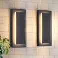 thumbnail image 1 of Luces LED de pared para exteriores tewei 30 cm, color negro, 3000 K, 120 V, 1 of 8