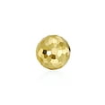 thumbnail image 4 of Wellingsale Ladies 14k Yellow Gold Polished Diamond Cut Ball Earrings, 4 of 7
