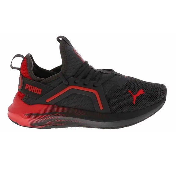 Big Kid's Puma Softride Enzo 5 Rapid Res Dusky Gray-For All Time Red (403994 01) - 6.5