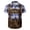 Multicolor, variant on Men's Oktoberfest Themed Lederhosen Print Shirt, Plaid Short Sleeve Button Down Shirt