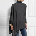 thumbnail image 2 of Women Blouses Trendy Shirts Women Long Sleeve Silk Undershirt Scrub Star Tops Long Neck Tee Shirts under 5 T Loose Fit Turtleneck Olive Sleeve Shirt Ladies Tops 3x Tee Grey S, 2 of 5