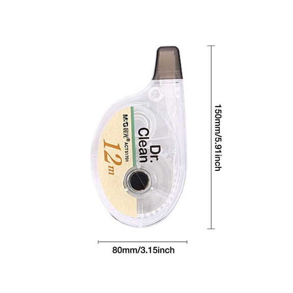 Clearance Sale! 1PC White Correction Tape, Erasable Roller for Covering Mistakes on Paper, Plastic, for Office & Home, (16x8x1cm, White)