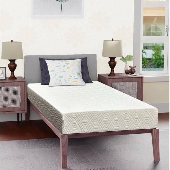 Ensemble de Matelas Taille Simple Econo dans une Boîte Frais Résilient Fermeté Moyenne Mousse Retournable pour Tout le Monde à Adultes / Utilisation avec Lit Superposé/trundle/lit Plateforme