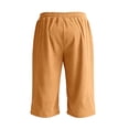 thumbnail image 5 of Dresfit Men's Corduroy Shorts Long Baggy Shorts Summer 2026 Drawstring Multi Pockets Casual Bottoms Elastic Waist Waistband Relaxed Fit Holiday Short Pants L, 5 of 5