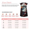 thumbnail image 3 of Fotbe USA Bald Eagle Vestido de Dormir para Niñas de 3 a 10 Años, Mangas Cortas, Estilo Princesa, Pijama Camisón con Mangas Voladas-X-Large, 3 of 6
