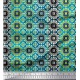 thumbnail image 1 of Soimoi Rayon Fabric Stripe & Moroccan Kaleidoscope Print Fabric by the Yard 56 Inch Wide, 1 of 1
