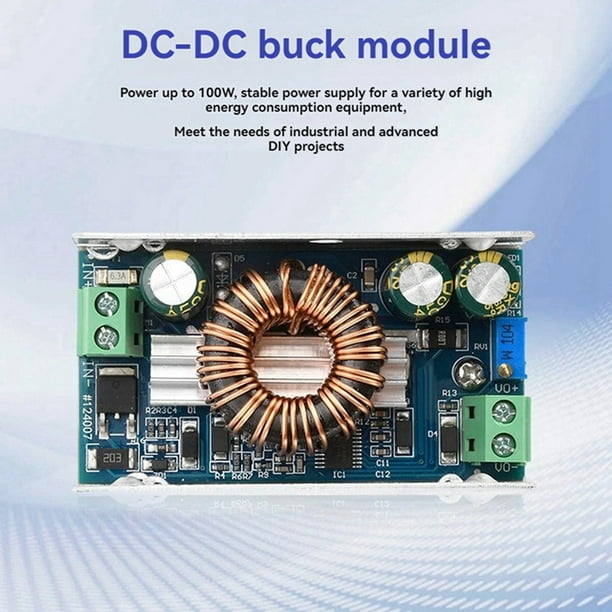 Módulo Regulador de Voltaje de Alta Eficiencia, Convertidor Reductor CC-CC de 100 W y 6 A, Placa Reductora de Potencia