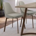 thumbnail image 6 of Amisco Harper Dining Chair - Light Beige & Grey Bouclé Polyester / Bronze Metal, 6 of 9