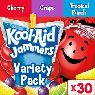 Kool-Aid Jammers Variety Pack - Tropical Punch, Grape, Cherry