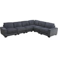 thumbnail image 5 of Oversize Modular Sectional Sofa, U Shaped Convertible Couch for Living Room, Corduroy Fabric Sofa Set with Removable Ottoman (7 Seat Sofa Couch, Dark Grey), 5 of 5