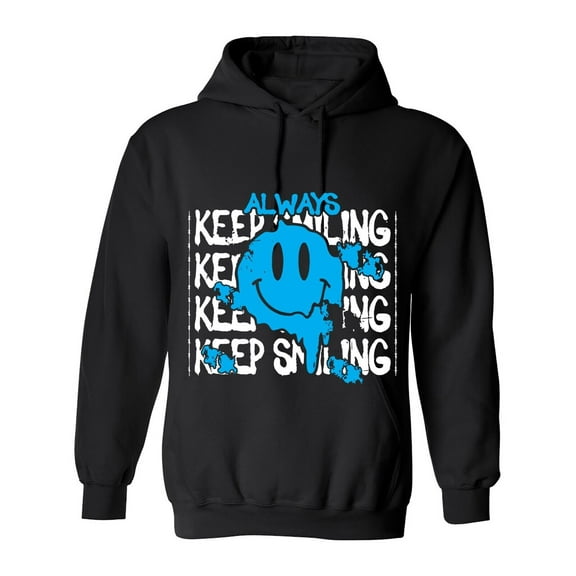 Always Keep Smiling Sarcastic Humor Novelty Funny Men's Hoodies