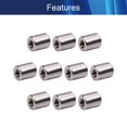 thumbnail image 4 of HUGFEGWE Round Connector Nuts Threaded Sleeve Rod Coupling Nut for Connect Two Threaded Shafts 10PCS CJB91-25825, 4 of 5