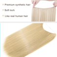 thumbnail image 3 of MY-LADY 20 Inch Invisible Wire Hair Extensions Synthetic Hair Extensions Secret Fish Line Headband Long Straight Hairpieces for Women, 3 of 8