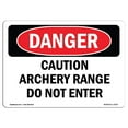 thumbnail image 1 of SignMission OS-DS-A-1218-L-2127 Panneau de Danger OSHA 12 x 18 Po - Attention Tir à l'Arc Portée Ne Pas Entrer, 1 of 1
