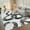 Black and White, variant on 2x6 Washable Brown Runner Rug, Soft Non-Slip, Low Pile, Ultra Thin, Snake Print, Lightweight Mat for Kitchen, Hallway, Bathroom, Laundry.