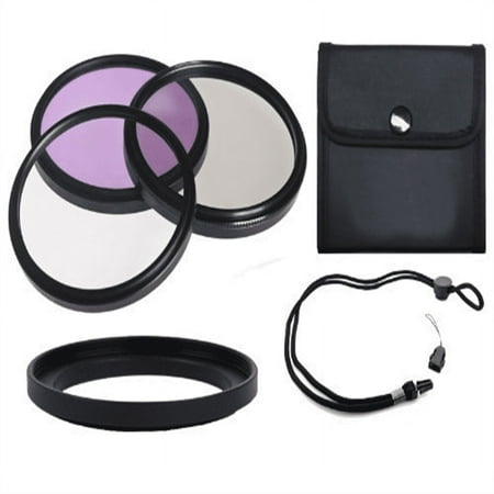 Panasonic Lumix DMC-LX7 High Grade Multi-Coated Multi-Threaded 3 Piece Lens Filter Kit (37mm) + Filter Adapter + Krusell Multidapt Neck Strap.