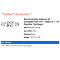 thumbnail image 2 of Rear Drum Brake Hardware Kit - Compatible with 1997 - 2002 Ford E-150 Econoline Club Wagon 1998 1999 2000 2001, 2 of 2