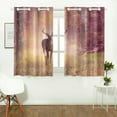 thumbnail image 2 of MKHERT Deer in Autumn Forest Window Curtain Kitchen Curtains Window Treatments 26x39 inch,Set of 2, 2 of 3