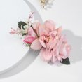 thumbnail image 5 of XASZHN Flower Metal Hair Side Combs Slide Clips Floral Hair Accessory Pink_006 One Size, 5 of 5