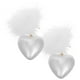 thumbnail image 1 of 1 par de pendientes de bola de pelo de lujo para mujer, elegantes pendientes colgantes con perla artificial para San Valentín y ocasiones especiales, 1 of 7
