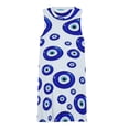 thumbnail image 3 of Evil Eye Symbol Spring Summer Dresses for Women Fashion T-shirt Dress Casual Sleeveless Loose Sundress with Pockets, 3 of 5
