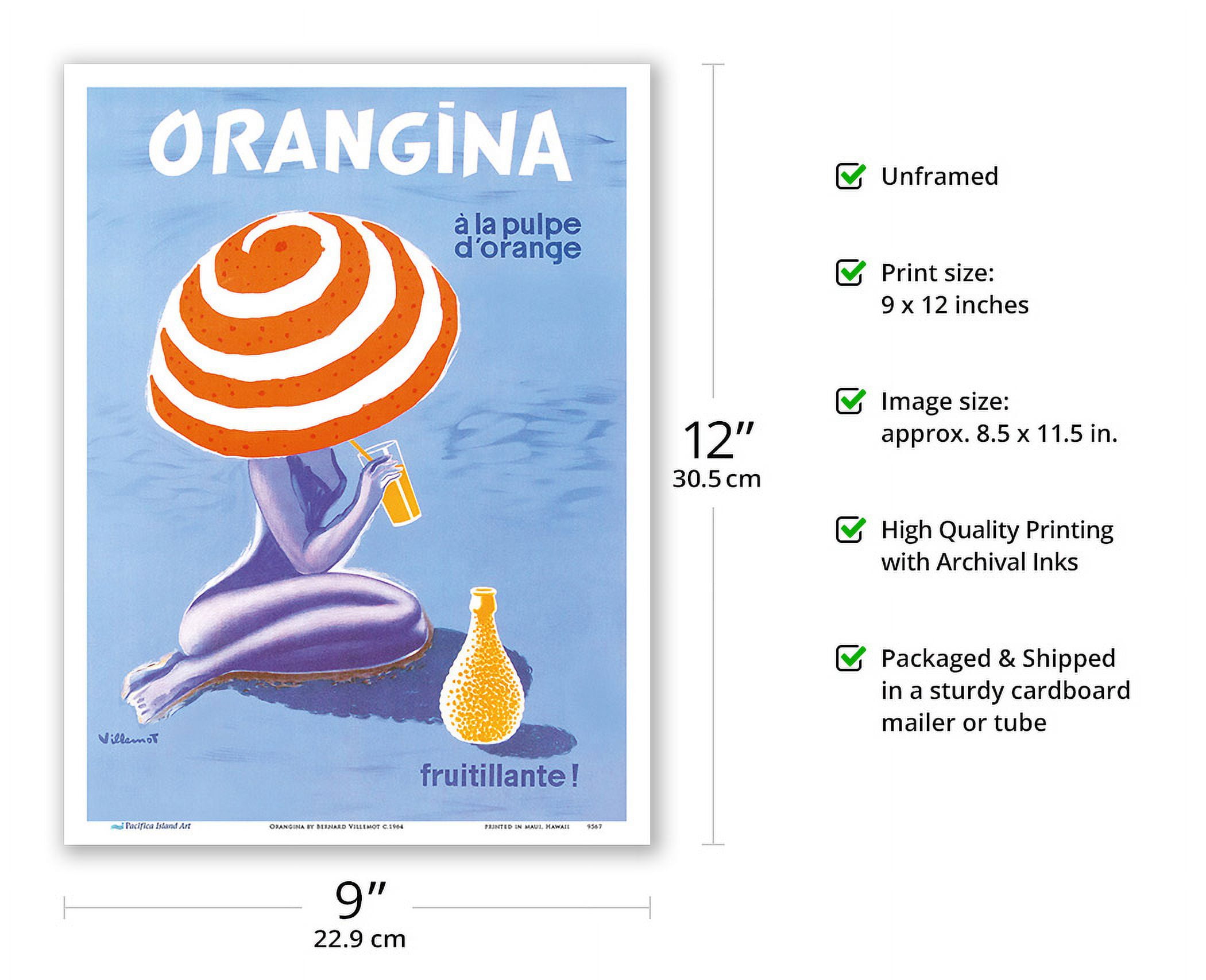 Orangina - Orange Sparkling Soda! - Vintage Advertising Poster by